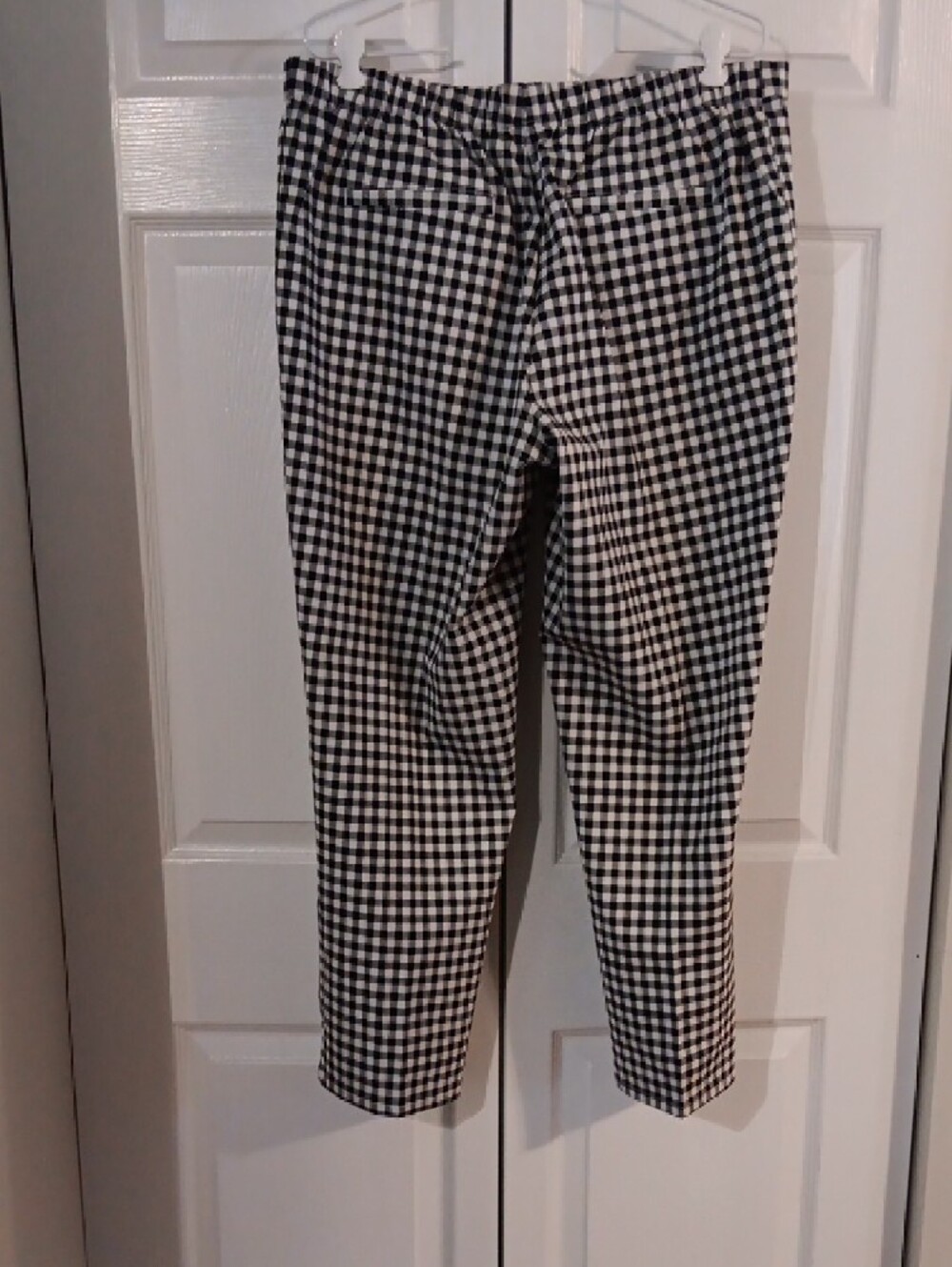Black and White Gingham Straight Leg Pants - Picture 2 of 2